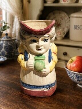 Vintage 1940's Toby Mini Mug Pitcher Jug Barware Colonial Victorian Lady Japan